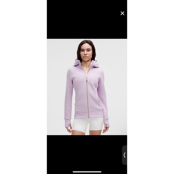 Lululemon Lilac/Gold Full Zip Scuba Jacket Size 12 NWT - Picture 1 of 5
